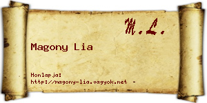 Magony Lia névjegykártya